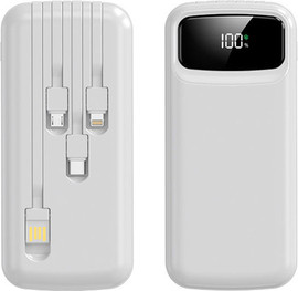 TEKNO סוללת גיבוי 20,000mAh כולל 4 כבלים נשלפים TEKNO טקנו 5373