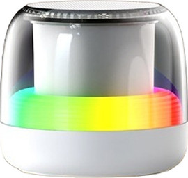 TEKNO רמקול אלחוטי נייד כולל תאורת RGB מתחלפת TEKNO טקנו 5398 - לבן