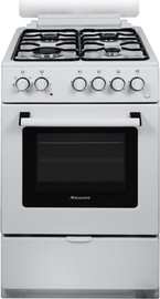 NORMANDE תנור אפיה צר משולב כיריים גז Normande נורמנדה KL-505W לבן