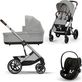 Cybex בליוס T5 צבע אפור 3 חלקים אמבטיה + טיולון + סלקל נשכב – סייבקס
