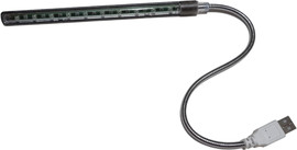 פלד יבוא ושיווק מנורה ארוכה USB למחשב או לבית במבחר צבעים צבע שחור
