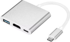 פלד יבוא ושיווק ממיר USB-C ל-HDMI: מתאם All-in-One עם יציאת USB 3.0 וטעינה מהירה