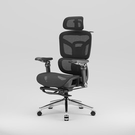 פלד יבוא ושיווק כסא משרדי ארגונומי PRIME 929 – משענות יד 6D, הדום רגליים ותמיכה אורטופדית מלאה צבע שחור