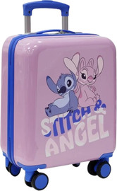 Disney מזוודת ילדים קשיחה 18" לעלייה למטוס בעיצוב Stitch & Angel מבית Disney