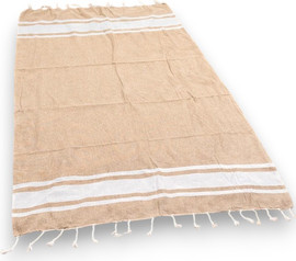 AG מגבת חוף זוגי - צבע מוקה