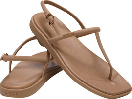 Crocs Miami Thong Sandal Crocs - סנדלי אצבע קרוקס לנשים בצבע שוקולד חלב