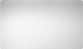 ISRAELI GLASS מראה לאמבטיה עם תאורת LED ומפיג אדים + Bluetooth – ללא מסגרת מלבנית