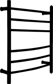 ISRAELI GLASS מחמם מגבות סולם 6 שלבים 52*76 ס"מ - שחור מט