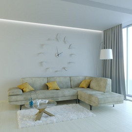 HOUSE DESIGN מערכת ישיבה איכותית בעיצוב איטלקי מודרני בריפוד בד סוואנה יוקרתי - דגם אליאור - צבע אפור בהיר