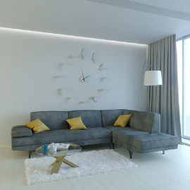 HOUSE DESIGN מערכת ישיבה איכותית בעיצוב איטלקי מודרני בריפוד בד סוואנה יוקרתי - דגם אליאור - צבע שמנת