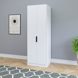 HOUSE DESIGN ארון פתיחה 2 דלתות ברוחב 80 ס"מ - דגם אסף -צבע בטון כהה 8001