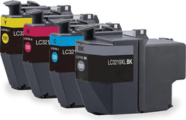 BROTHER סט 4 ראשי דיו תואמים Brother LC3219XL