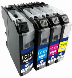 BROTHER סט ראשי דיו תואמים brother LC-123 (מארז של 4 ראשי דיו)
