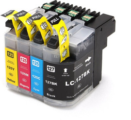 BROTHER סט ראשי דיו תואמים brother LC-125XL / LC-127XL