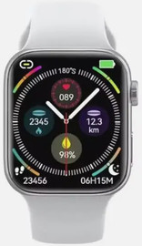 FreeDio שעון חכם מרובע Z86 PRO MAX - כולל עברית ו 3 רצועות - צבע לבן