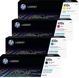 HP סט 4 טונרים מקוריים HP CF410X/411X/412X/413X (תפוקת דפים בשחור 6,500 דף, בצבע 5,000 דף)