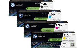 HP סט טונרים מקורי HP W2200X - 2203X 220X (תפוקת דפים 7,500 דף בשחור 5,500 דף בצבע)