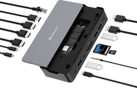 Verbatim תחנת עגינה Verbatim Pro Docking Station 15 Port with SSD slot