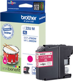 BROTHER ראש דיו אדום מקורי Brother LC-22UM XL (1,200 דפים)