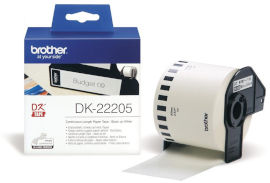 BROTHER מדבקות BROTHER DK-22205 (סרט רציף גודל תווית 62 מ"מ30.48X מטר)