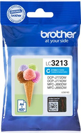 BROTHER ראש דיו כחול מקורי Brother LC3213C (400 דפים)