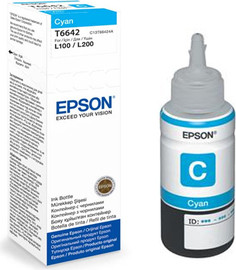Epson בקבוק דיו כחול מקורי EPSON T6642 (65 מ"ל/6,500 דפים)