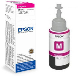 Epson בקבוק דיו אדום מקורי EPSON T6643