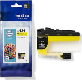 BROTHER ראש דיו צהוב מקורי Brother LC424Y (750 דפים)