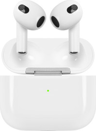 APPLE אוזניות איירפודס אלחוטיות Apple AirPods 3 (3rd generation) - כולל מארז עם טעינה אלחוטית MagSafe