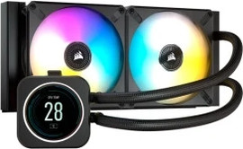 Corsair קירור מים Corsair iCUE H100i ELITE LCD צבע שחור