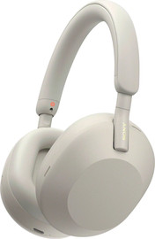 SONY אוזניות אלחוטיות Sony WH-1000XM5 עם מיקרופון Bluetooth בצבע כסף היבואן הרשמי