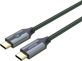 UNITEK Unitek Full-Featured USB-C 100W PD Fast Charging Cable with 4K@60Hz and 10Gbps (USB 3.2 Gen2) Midnight Green Edition C14079GN