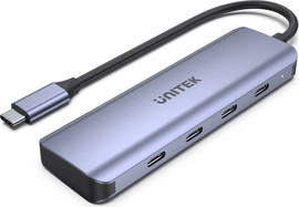 UNITEK האב USB-C Unitek uHUB Q4 Next 4 יציאות בצבע שחור