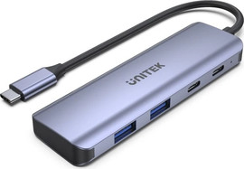 UNITEK האב USB-C Unitek uHUB Q4 Next 4 ב-1 בצבע שחור