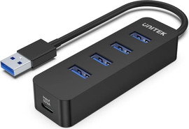 UNITEK האב USB Unitek uHUB Q4 4 פורטים צבע שחור