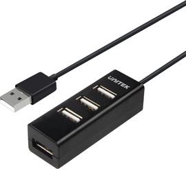 UNITEK Unitek 4 Ports USB 2.0 Hub (80cm Cable) Y-2140