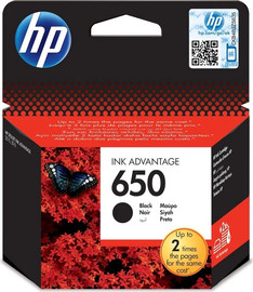 HP ראש דיו שחור מקורי HP 650 CZ101AE