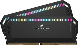 Corsair זיכרון למחשב נייח Corsair DDR5 32G (16x2) 6400 Dominator Platinum RGB בצבע כסוף