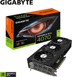 Gigabyte כרטיס מסך Gigabyte GeForce RTX 4070 GV-N4070WF3OC-12GD בצבע שחור