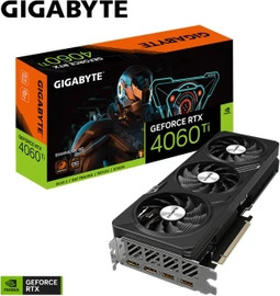 Gigabyte כרטיס מסך Gigabyte GeForce RTX 4060Ti GV-N406TGAMING OC-8GD בצבע שחור