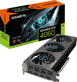 Gigabyte כרטיס מסך Gigabyte RTX 4060 (DLSS 3) GV-N4060EAGLE OC-8GD