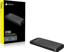 Corsair כונן Corsair 2.0TB EX100U USB-C/A 3.2 Gen2x2 External SSD CSSD-EX100U2TB