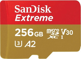 SanDisk כרטיס זיכרון SanDisk Extreme A2 MicroSDXC - דגם SDSQXAV-256G-GN6MN - נפח 256GB