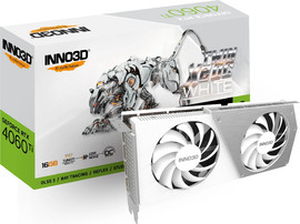 Inno3d כרטיס מסך Inno3D RTX 4060 Ti 16GB TWIN X2 OC White N406T2-16D6X-178055W