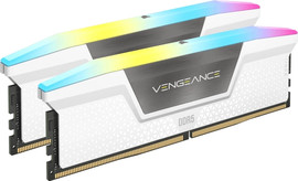 Corsair זכרון Corsair DDR 5 32G (16Gx2) 6400 CL36 Vengeance RGB White CMH32GX5M2B6400C36W