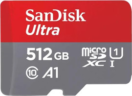SanDisk כרטיס זיכרון ללא מתאם SanDisk Ultra MicroSDXC - דגם SDSQUAC-512G-GN6MN - נפח 512GB