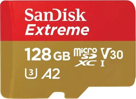 SanDisk כרטיס זיכרון לגיימינג בניידים SanDisk Extreme MicroSDXC - דגם SDSQXAA-128G-GN6GN - נפח 128GB