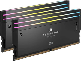 Corsair זיכרון למחשב Corsair DDR5 32G (2x16G) 7200 CL34 Dominator Titanium RGB Black CMP32GX5M2X7200C34