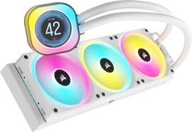Corsair מערכת הקירור למעבד Corsair iCUE Link LCD H150i white RGB Performance Liquid CPU Cooler CW-9061010-WW