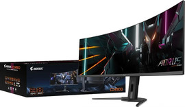 Gigabyte מסך מחשב גיימינג Gigabyte AORUS 49" DQHD 144Hz 0.03ms OLED Gaming Monitor AORUS-CO49DQ
